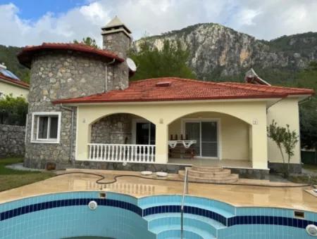 Detached Villa With Pool For Sale At Affordable Price In Dalaman Akkaya Valley